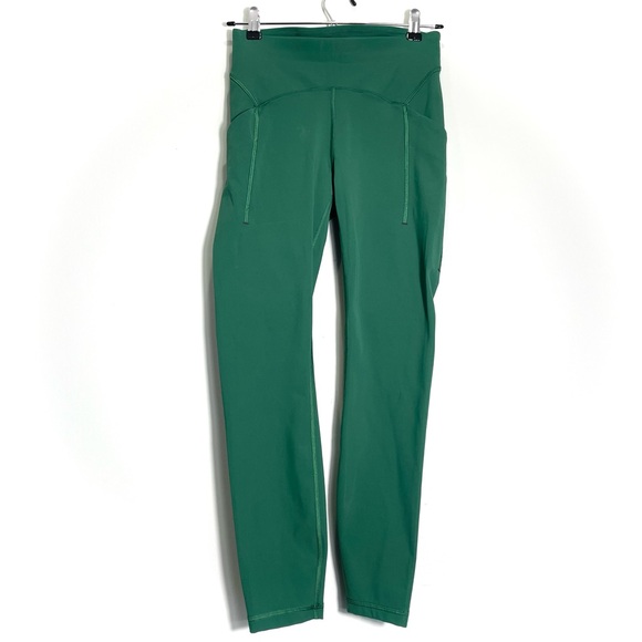 lululemon athletica Pants - LULULEMON Womens Kelly Green Leggings Pockets Athletic Stretch Never Worn Size 6
